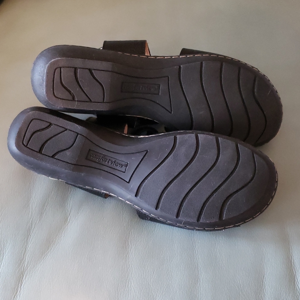 COMFORTVIEW WW BLACK SANDALS - Picture 4 of 10